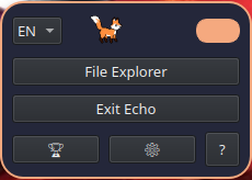Capture d'écran de l'application Echo